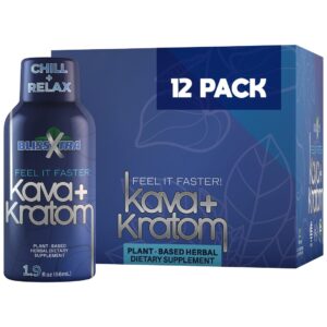Blissxtra Kava + Kratom 1.9oz Shots - 12 Pack | Relaxation & Energy Boost